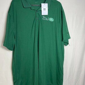 Nike Golf Mens Green XXL Polo Shirt Jaguar Land Rover With Tags 2XL